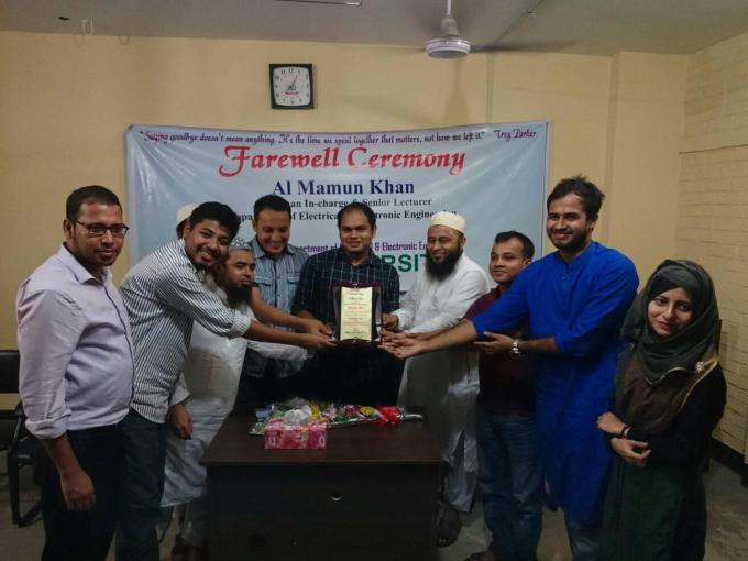 Farewell to Al Mamun Khan, Chairman of the Department of EEE, Feni University.