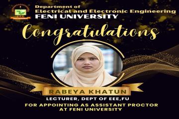 Rabeya khatun appointed as Assistant Proctor